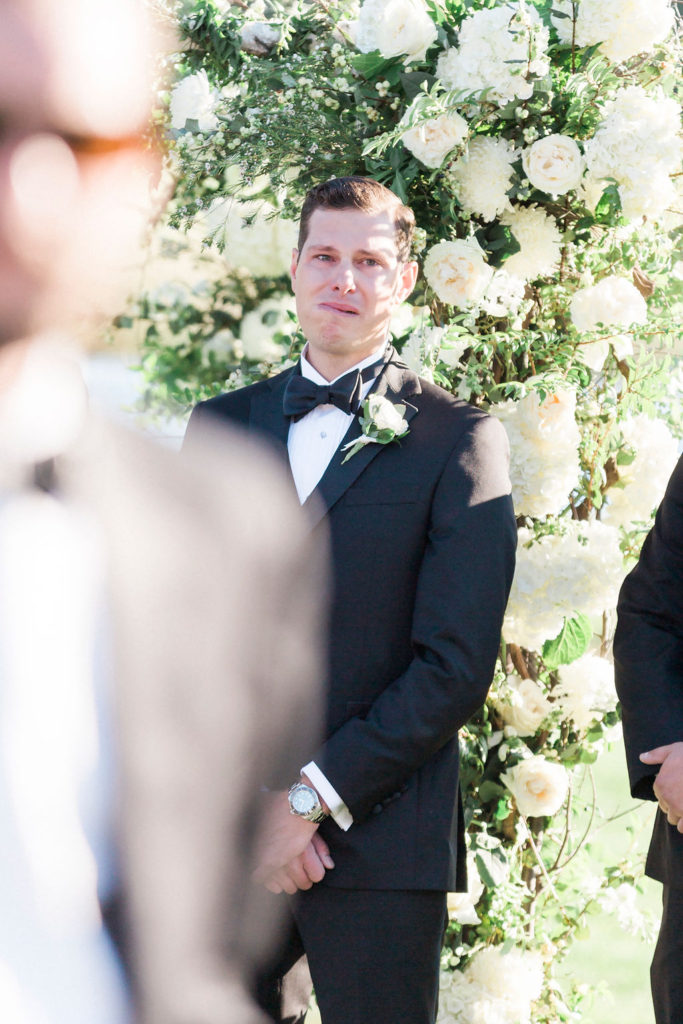 Crag Burn Golf Club Wedding, Buffalo Wedding Photographer, crying groom at altar