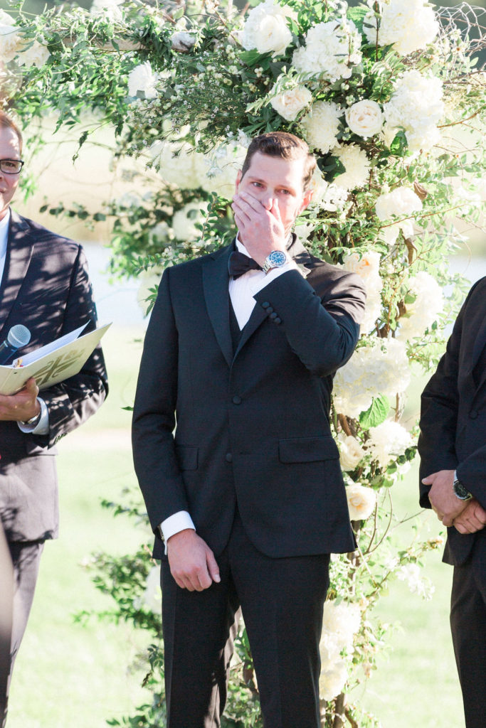 Crag Burn Golf Club Wedding, Buffalo Wedding Photographer, crying groom at altar